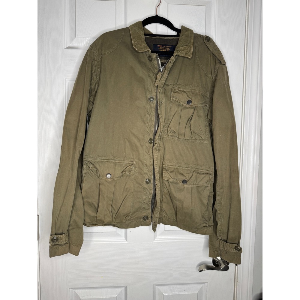 J. Crew Men's A-22 Cadet Jacket Size L Green Military Utility‎ Gorpcore